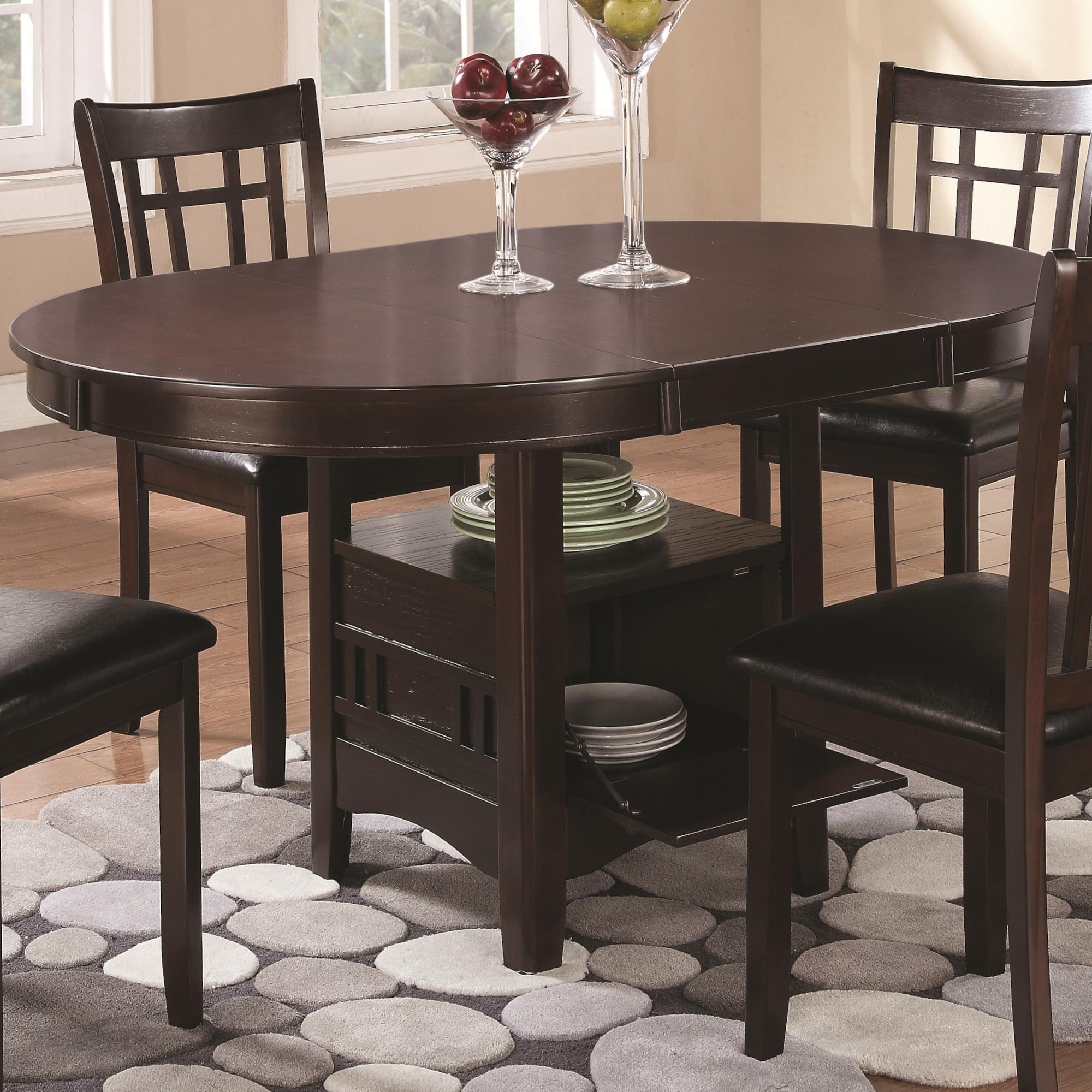 Coaster Lavon 102671 Dining Table with Storage Value City Furniture